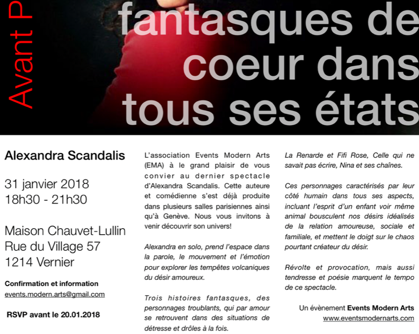 Avant première ” Histoires Fantasques de coeur dans tous ses états “