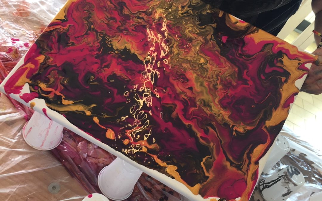 Atelier acrylique pouring